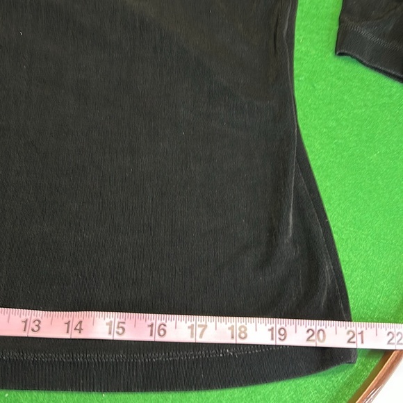 CHICOS TRAVELERS BLACK DOUBLE V-NECK TEA TOP SZ 3 - Picture 12 of 12